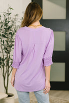 Dear Scarlett Lizzy Smock Top in Orchid Bloom Womens