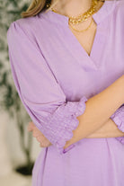 Dear Scarlett Lizzy Smock Top in Orchid Bloom Womens