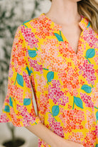 Dear Scarlett Lizzy Sunday Dress in Leaf Multi Floral Womens