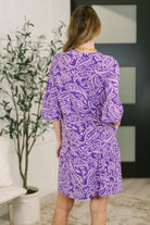 Dear Scarlett Lizzy Sunday Dress in Purple Paisley Womens