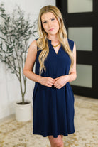 Dear Scarlett Lizzy Tank Dress in Navy Womens