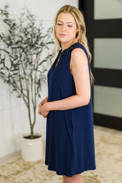 Dear Scarlett Lizzy Tank Dress in Navy Womens