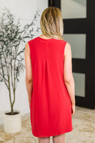 Dear Scarlett Lizzy Tank Dress in Red Womens