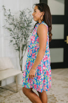 Dear Scarlett Lizzy Three Tier Tank Dress in Falling Floral Womens