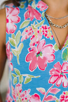 Dear Scarlett Lizzy Three Tier Tank Dress in Falling Floral Womens