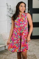 Dear Scarlett Lizzy Three Tier Tank Dress in Morning Glory Womens
