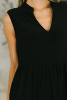 Dear Scarlett Lizzy Tiered Tank Dress in Black Womens