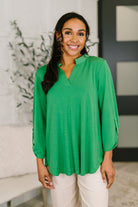 Dear Scarlett Lizzy Top in Kelly Green Womens