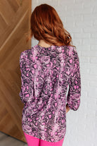 Dear Scarlett Lizzy Top in Magenta Abstract Animal Print Shirts & Tops