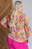 Dear Scarlett Lizzy Top in Pink and Yellow Multi Floral Blouses