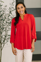Dear Scarlett Lizzy Top in Red Womens