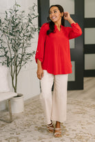 Dear Scarlett Lizzy Top in Red Womens