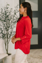 Dear Scarlett Lizzy Top in Red Womens