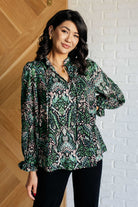 Jodifl Looking Out Damask Print Blouse Ave Shops