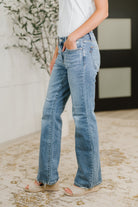 Lorena Mid Rise Vintage Wash Bootcut Jeans Womens