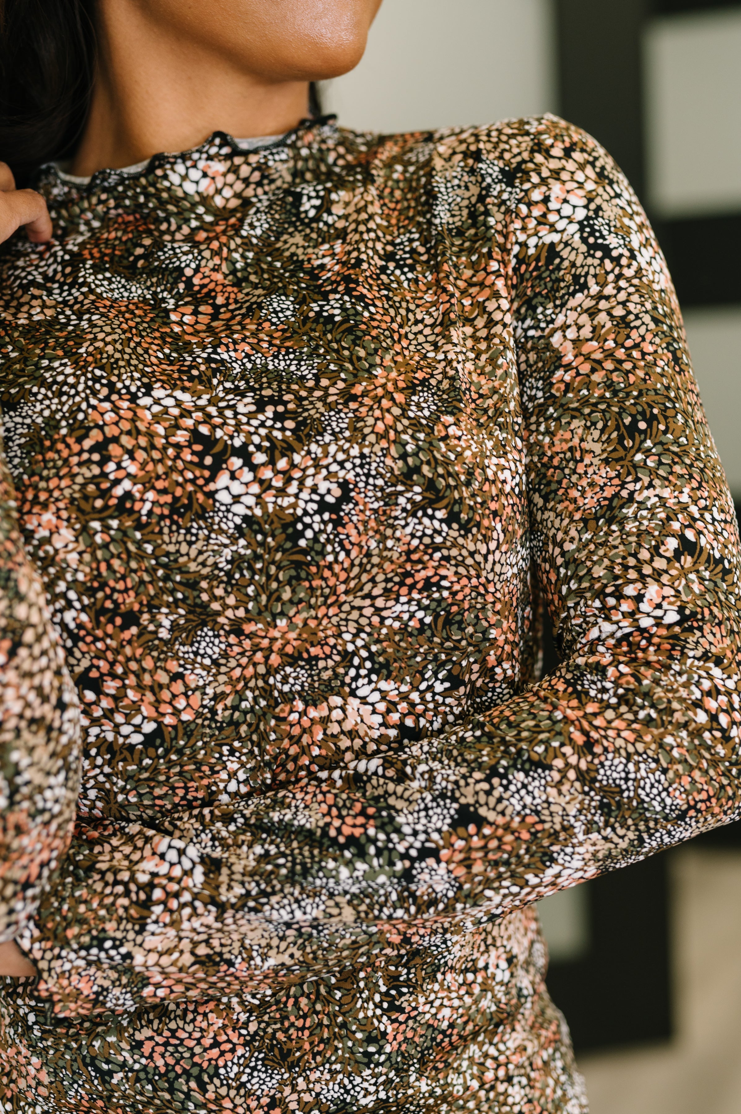 Haptics Loud and Proud Long Sleeve Lettuce Hem Top Womens