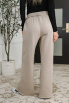Zenana Lounge Line Wide Leg Sweats in Ash Mocha Womens