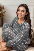 Zia Loungin' in Stripes - Charcoal BoutiqueSimplified