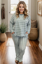 Zia Loungin' in Stripes - Green BoutiqueSimplified