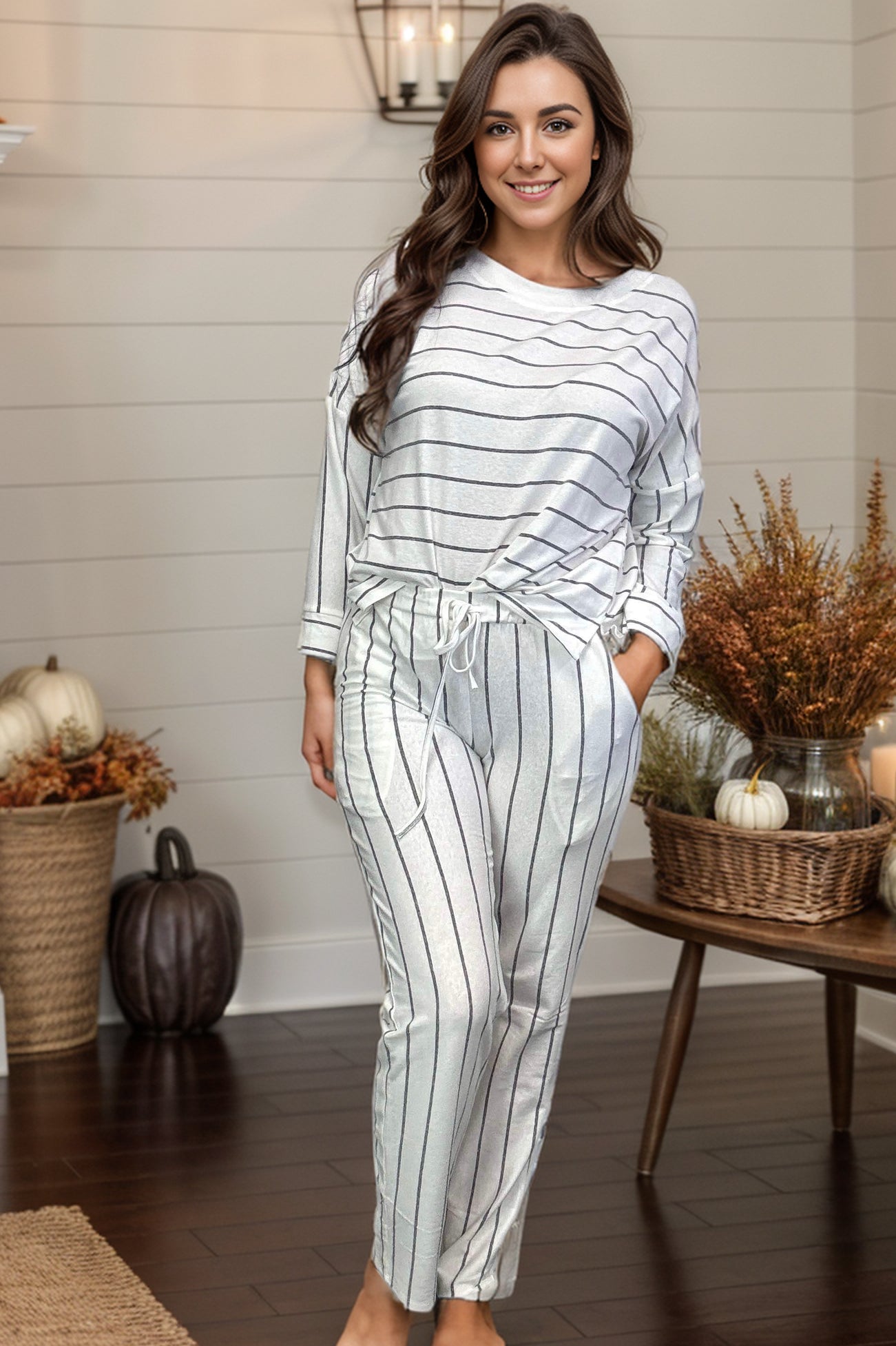 Zia Loungin' in Stripes - Ivory BoutiqueSimplified