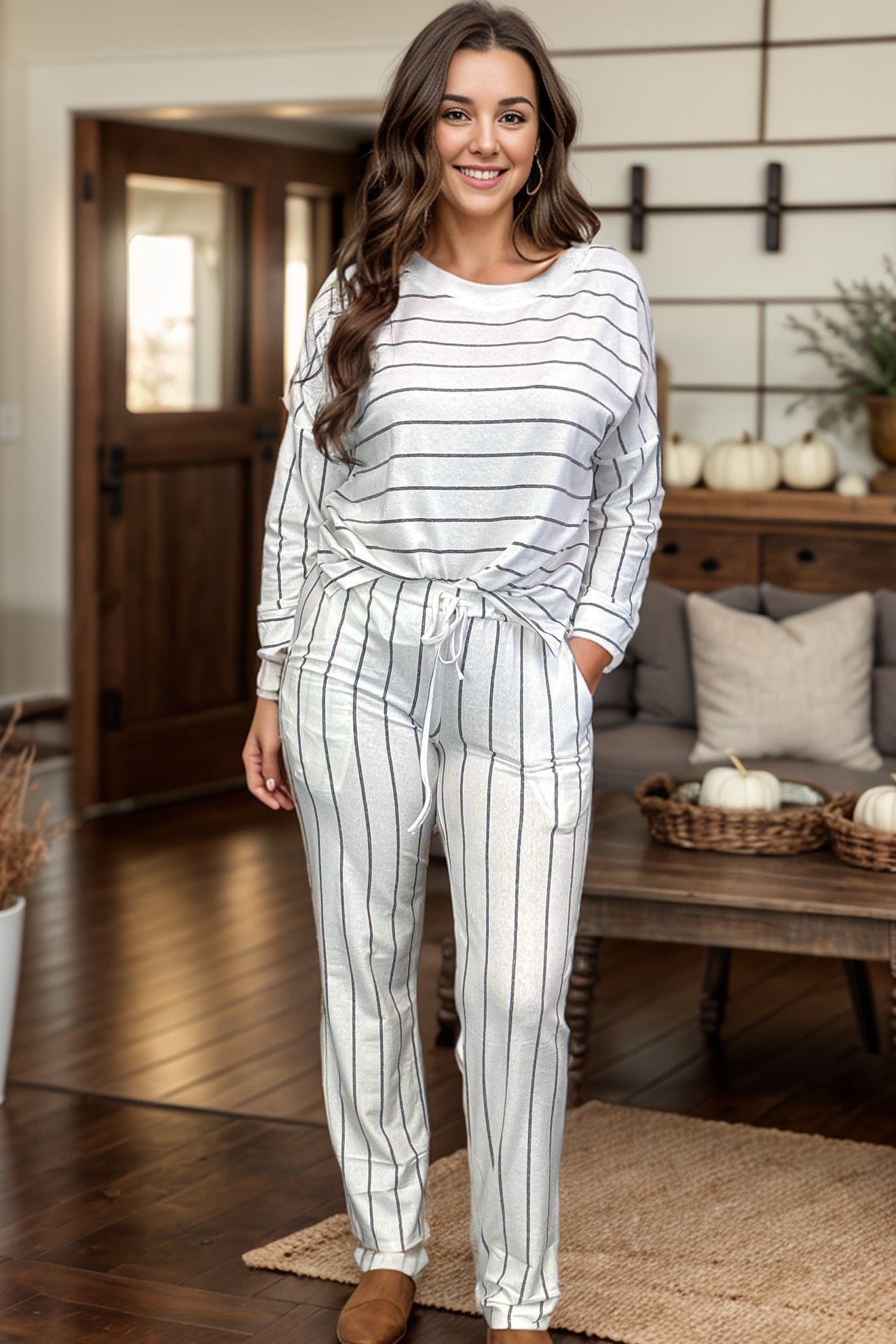 Zia Loungin' in Stripes - Ivory BoutiqueSimplified