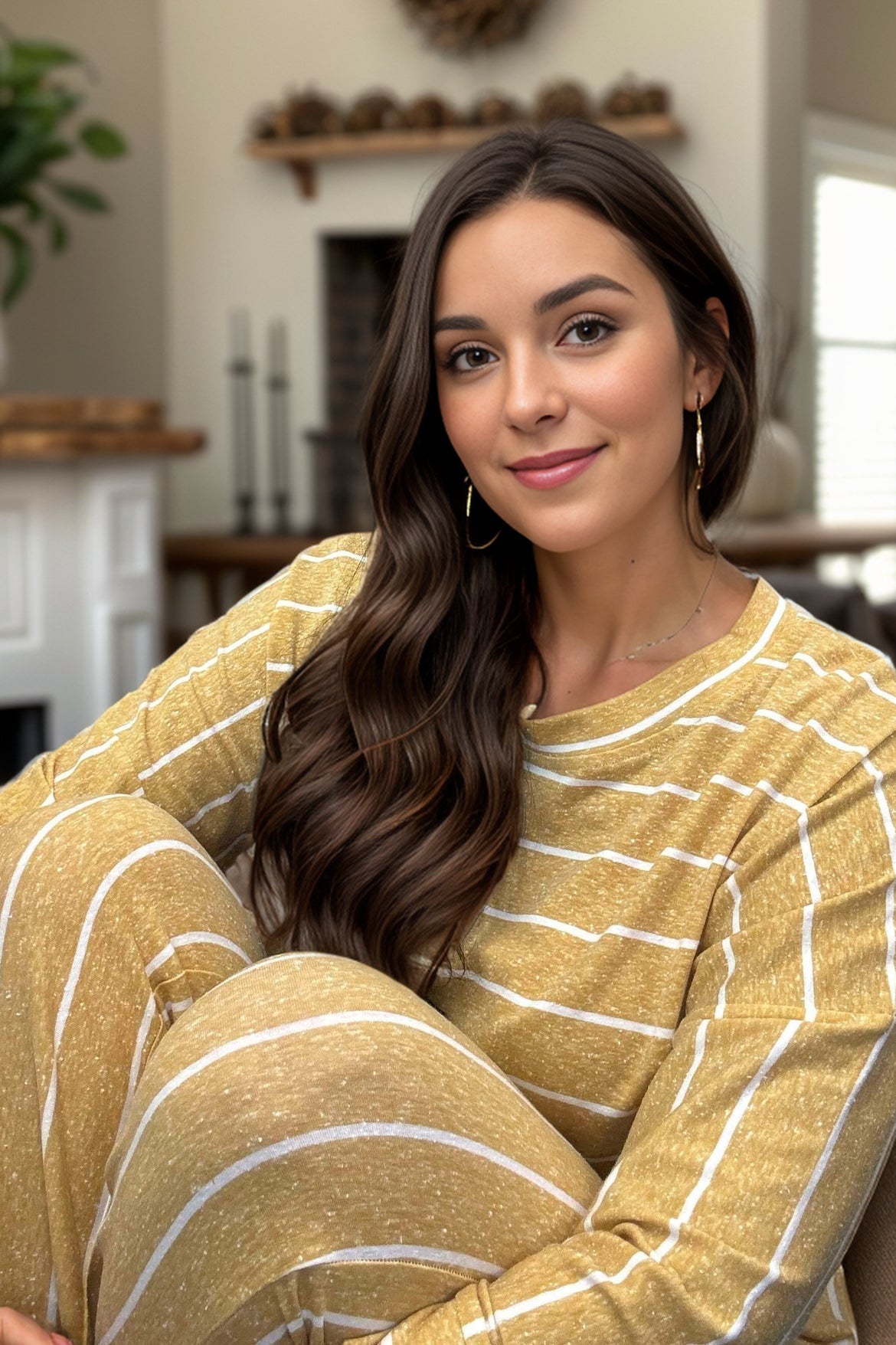 Zia Loungin' in Stripes - Mustard BoutiqueSimplified