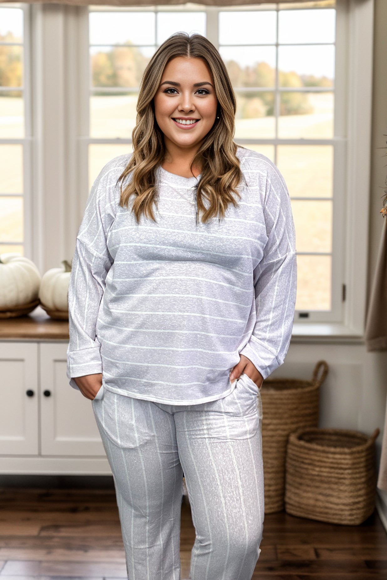 Zia Loungin' in Stripes - Lavender BoutiqueSimplified