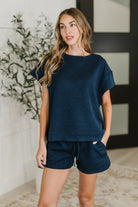 See and be Seen Love on the Loose Quilted Bottoms in Navy Womens