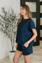 See and be Seen Love on the Loose Quilted Bottoms in Navy Womens