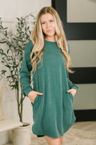 Heimish Love to Love You Textured Knit Dress in Hunter Green Womens