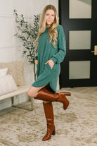 Heimish Love to Love You Textured Knit Dress in Hunter Green Womens