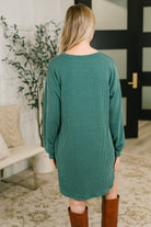 Heimish Love to Love You Textured Knit Dress in Hunter Green Womens