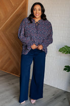 Dear Scarlett Magic Wide Leg Pants in Navy Ave Shops