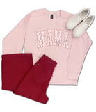 MAMA Red Hearts Graphic Sweatshirt clothing