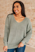 Heyson Magi Lune V-Neck Knitted Sweater Tops