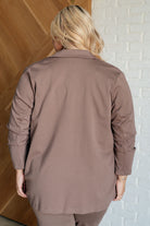 Dear Scarlett Magic 3/4 Blazer in Dark Mocha Coats & Jackets