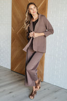 Dear Scarlett Magic Wide Leg Crop Pants in Dark Mocha Ave Shops