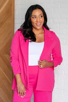 Dear Scarlett Magic 3/4 Blazer in Hot Pink Ave Shops