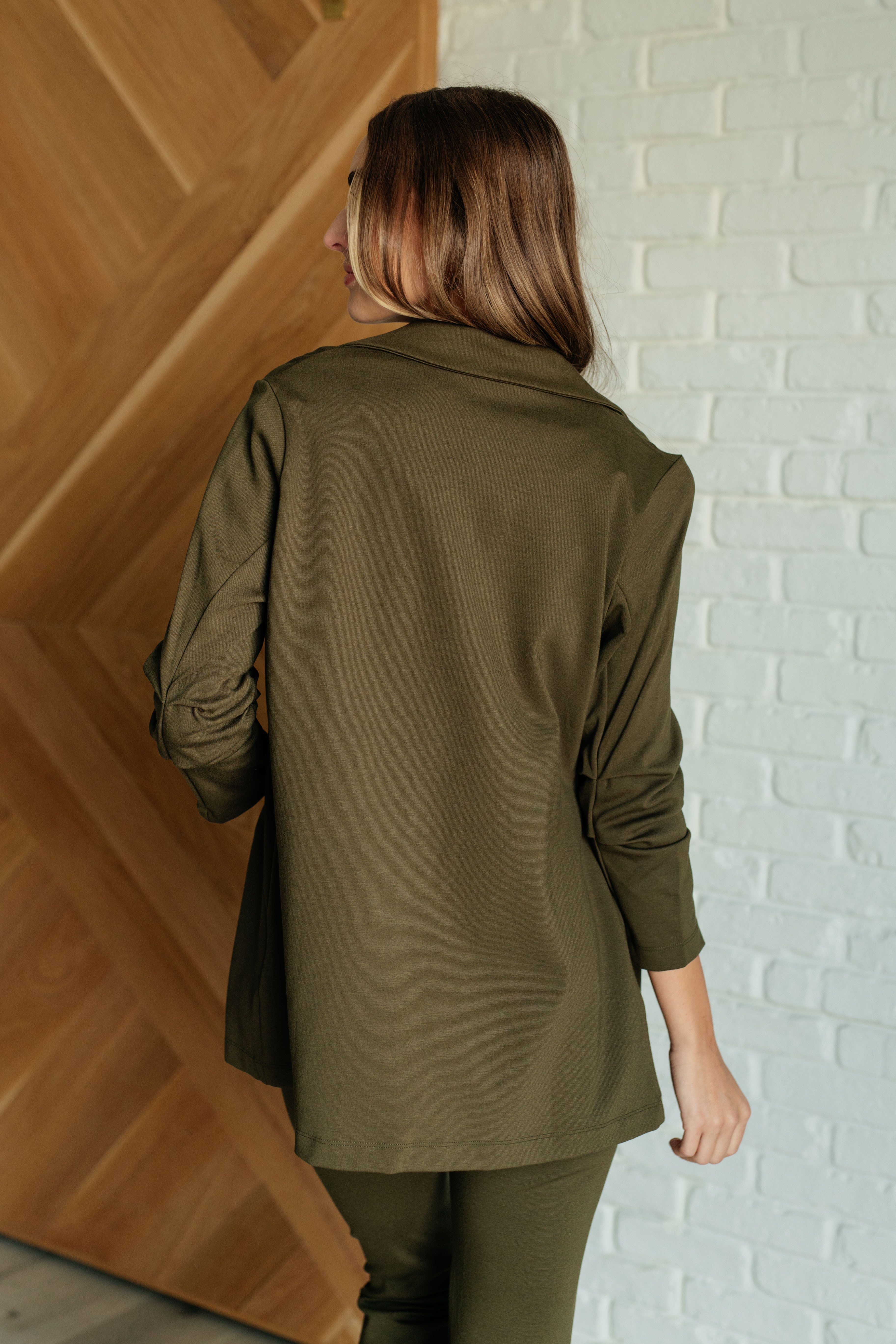 Dear Scarlett Magic 3/4 Blazer in Olive Ave Shops