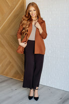 Dear Scarlett Magic 3/4 Blazer in Rust Coats & Jackets