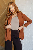 Dear Scarlett Magic 3/4 Blazer in Rust Coats & Jackets