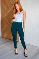 Dear Scarlett Magic Ankle Crop Skinny Pants in Hunter Green Pants