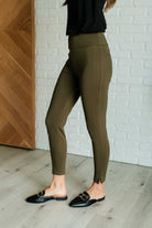 Dear Scarlett Magic Ankle Crop Skinny Pants in Olive Pants