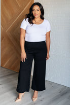 Dear Scarlett Magic Wide Leg Crop Pants in Black Ave Shops