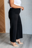 Dear Scarlett Magic Wide Leg Crop Pants in Black Ave Shops