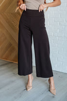 Dear Scarlett Magic Wide Leg Crop Pants in Chocolate Ave Shops