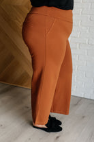 Dear Scarlett Magic Wide Leg Crop Pants in Rust Ave Shops