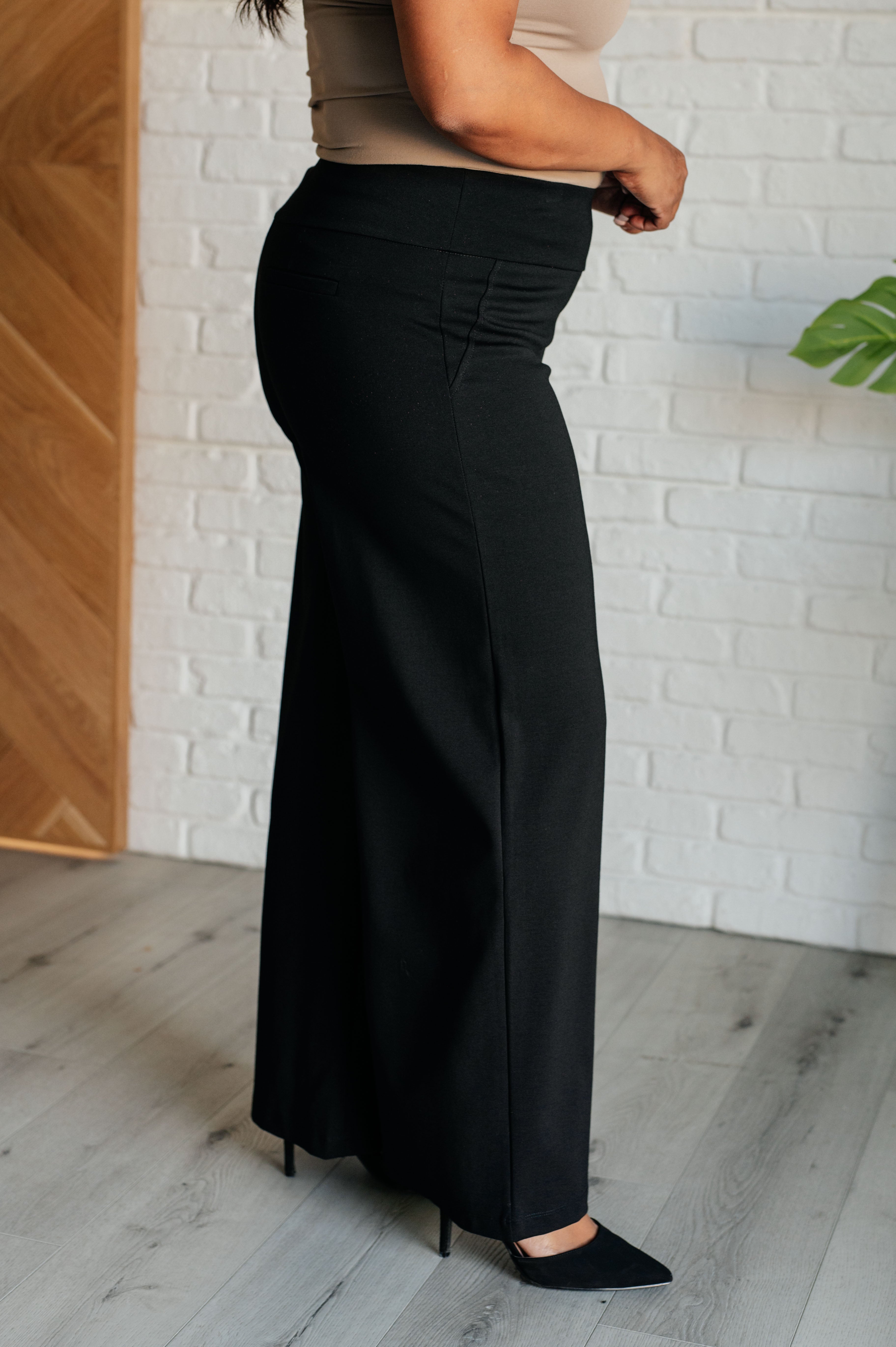 Dear Scarlett Magic Wide Leg Pants in Black Ave Shops