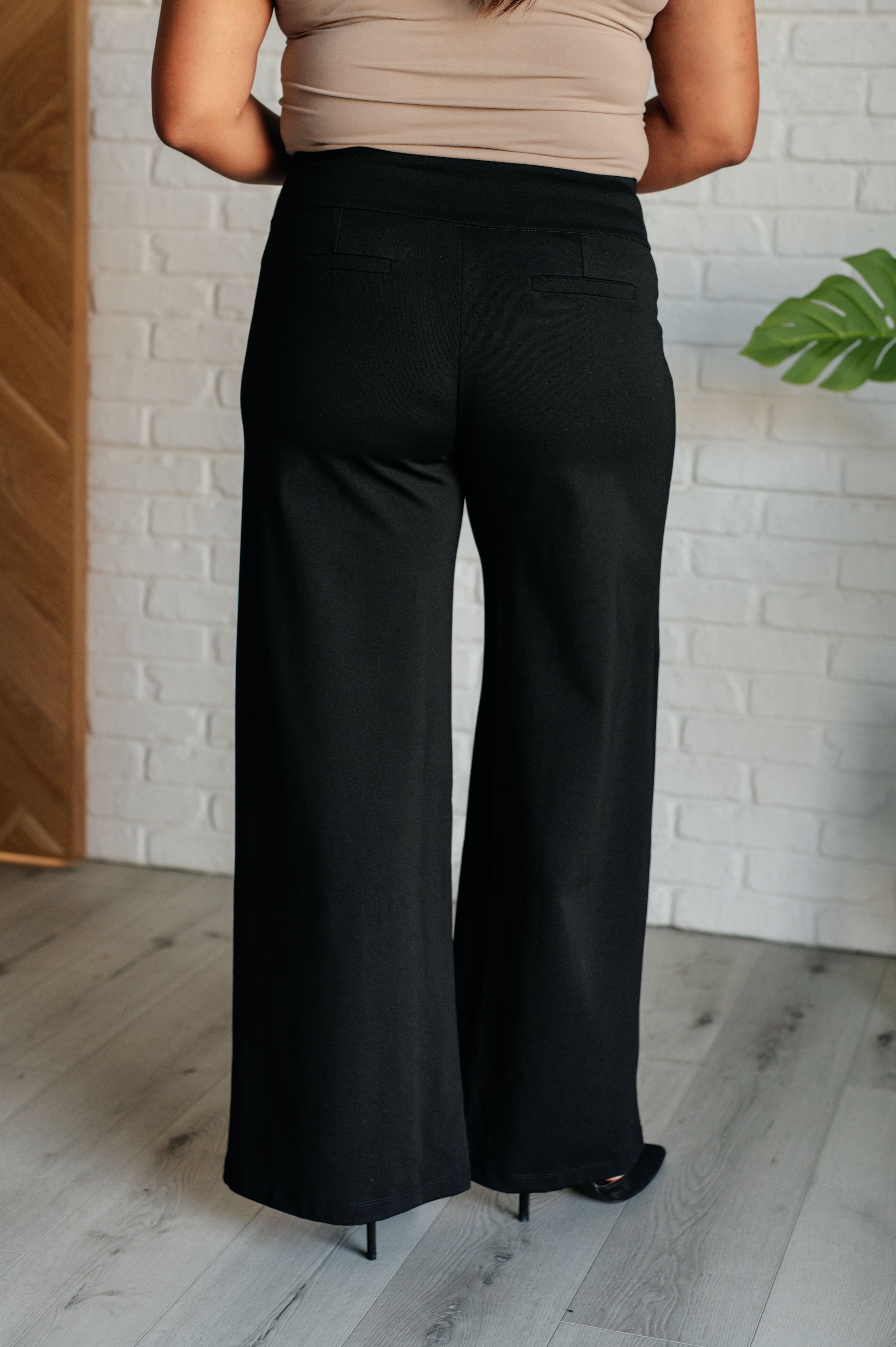 Dear Scarlett Magic Wide Leg Pants in Black Ave Shops