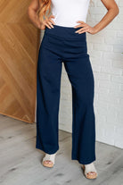 Dear Scarlett Magic Wide Leg Pants in Navy Ave Shops